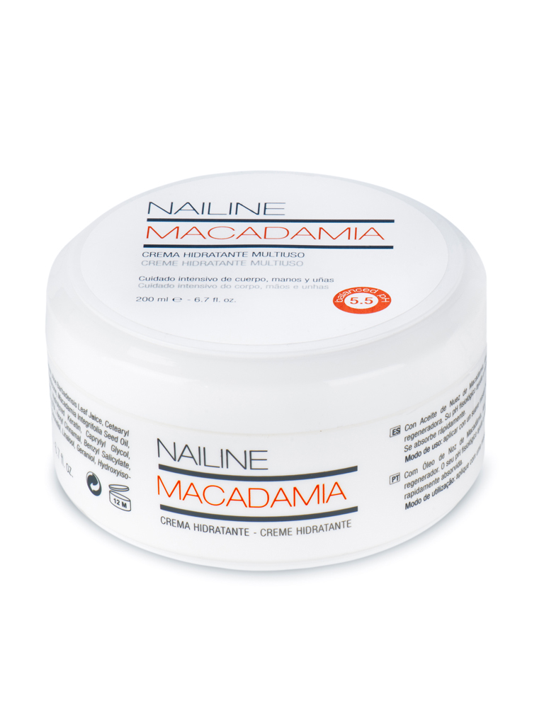 Nailine Crema Hidratante Multiuso con Aceite de Nuez de Macadamia 200ml